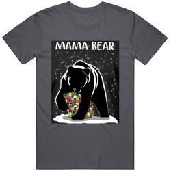 Mama Bear #autism Retro T Shirt
