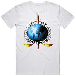 Interpol Police Classic Logo Retro T Shirt