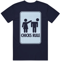 Chicks Rule Funny Retro T Shirt