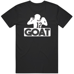 Tom Brady The Goat New England Super Bowl Quarterback Fan Retro T Shirt