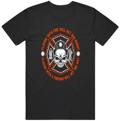 Playing With Fire Firefighter Funny  Mens Retro T Shirt