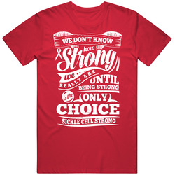 Sickle Cell Strong - White Print Retro T Shirt