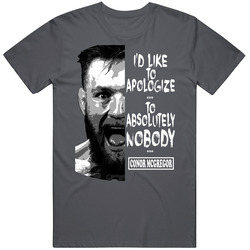 Apologize Half Charcoal Retro T Shirt