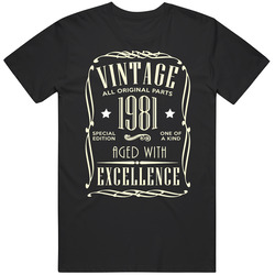 Vintage Born In 1981 Aged With Excellence Retro T Shirt