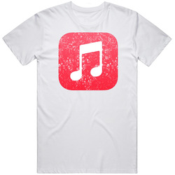 Apple Music Fan Logo Cool Distressed Look Gift Retro T Shirt