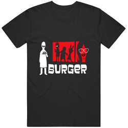 Bob's Burgers Tv Show Tina Louise Linda Gene Family Silhouette Retro T Shirt Bob's Burgers Tv Show Tina Louise Linda Gene Family Silhouette Retro T Shirt