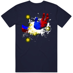 Filipino Flag Hand Retro T Shirt