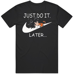 Son Goku Sleeping Just Do It Later Dragon Ball Retro T Shirt