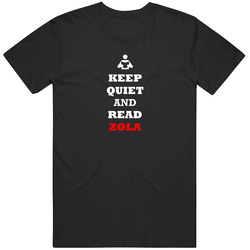 Keep Quiet And Read Zola Retro T Shirt