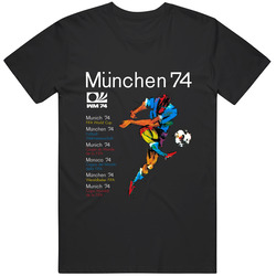 Munich 74, T-shirt, Football, Soccer, World Cup, 1974, Germany, Muncher, Retro Retro T Shirt