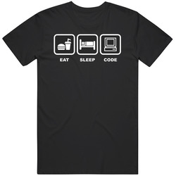 Eat Code Retro T Shirt