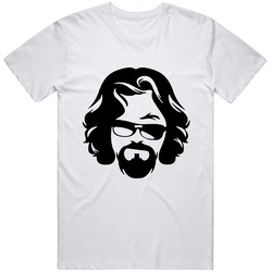 The Dude From The Big Lebowski Mustache Silhouette Retro T Shirt