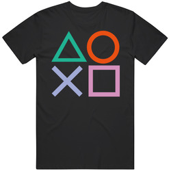 Playstation Controller Buttons 3 Retro T Shirt