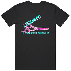 Licenced To Run With Scissors Retro T Shirt