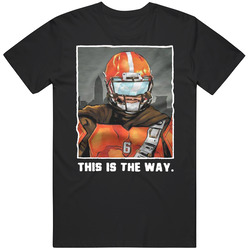 Baker Mayfield Cleveland Browns This Is The Way Mandalorian Parody Gift Retro T Shirt