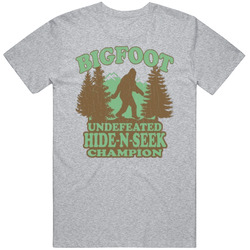 Big Foot Undefeated Hide And Seek Champion Retro T Shirt