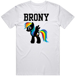 Brony My Little Pony White Retro T Shirt