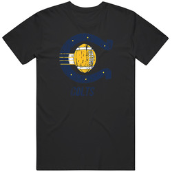 Indianapolis Colts And Indiana Pacers Mash-up Sports Distressed Logo Retro T Shirt Indianapolis Colts And Indiana Pacers Mash-up Sports Distressed Logo Retro T Shirt