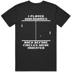 I Played Video Games, Back Before Circles Were Invented Retro T Shirt