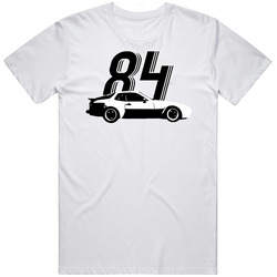 1984 Porsche 944 Turbo B And W Vintage Car Year Retro T Shirt