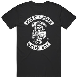Sons Of Lombardi Black Retro T Shirt