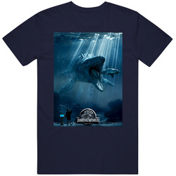 Under Water Dinosaur Jurassic World 2015 Movie Retro T Shirt