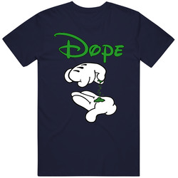 Micky Mouse Dope Hands Dope Gang Marijuana Rolling Weed Retro T Shirt