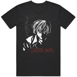 Kira Light Yagami Shinigami Ryuuk Death Note Anime Manga Retro T Shirt