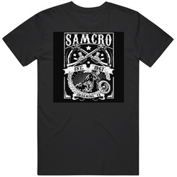 Cool Samcro  Black Retro T Shirt