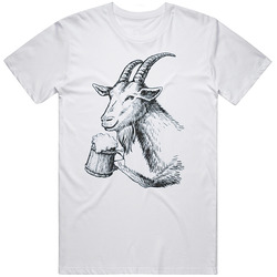 Beer Drinking Goat St Patricks Day Retro T Shirt