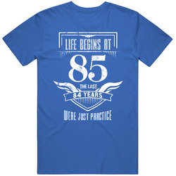 85 Life Begins Retro T Shirt