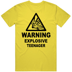 Warning Explosive Teenager Retro T Shirt
