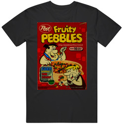 Fruity Pebbles Retro Breakfast Cereal Box  Gift Retro T Shirt