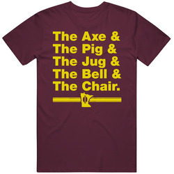 Minnesota College Football Rivalry Axe Pig Jug Bell Chair Trophy Retro T Shirt