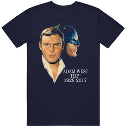 Adam West Navy Blue Retro T Shirt