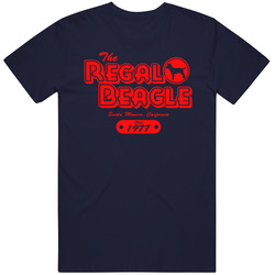 Regal Navy Font Red Retro T Shirt