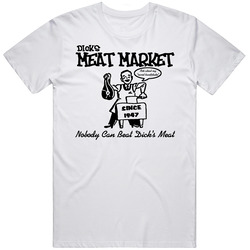 Dicks Meat Market Funny Retro Retro T Shirt