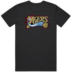 Philadelphia 76ers Retro Grunge Look Retro T Shirt