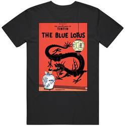 Tintin3-black Retro T Shirt
