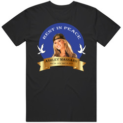 Ashley Massaro Rest In Peace Coat Of Arms Ribbon Banner Rip 2019 Retro T Shirt