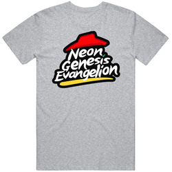 Neon Genesis Evangelion Pizza Hut Parody Gift Retro T Shirt