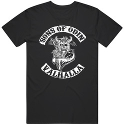 Sons Of Odin Black Retro T Shirt