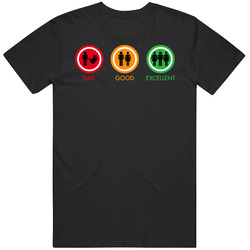 Funny Bad Good Excellent Threesome Retro T Shirt