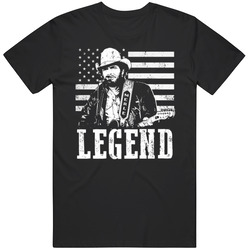 Legend Merle Haggard Black Retro T Shirt