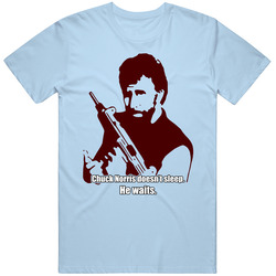 Chuck Norris Doesn't Sleep. He Wait Facts Retro T Shirt