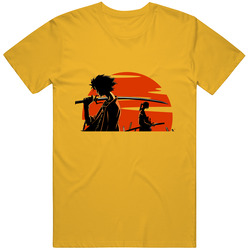 Mugen And Jin Over The Sun Samurai Champloo Anime Manga Retro T Shirt