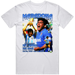 Maradona White Retro T Shirt