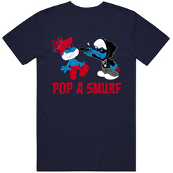 Pop A Smurf Funny Retro T Shirt