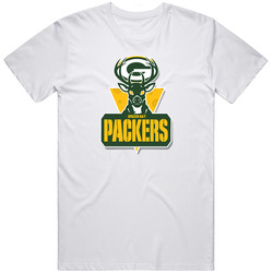 Green Bay Packers Football And Milwaukee Bucks Basketball Combined Logo Retro T Shirt