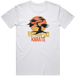 Retro Karate Kid Movie Miyagi-do Karate  White Retro T Shirt